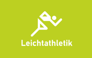 Grüne Kachel vom Leichtathletik mit dem Piktogramm