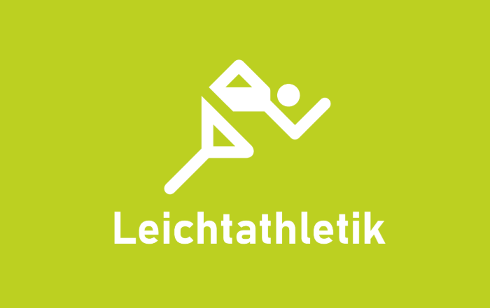 Grüne Kachel vom Leichtathletik mit dem Piktogramm
