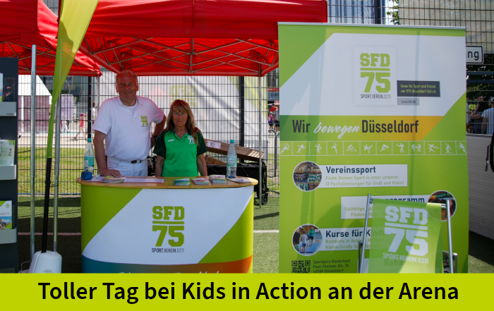 News: Kids in Action 2024, Dr. Michael Görlach und Susanne Reehag am SFD ´75 -Stand