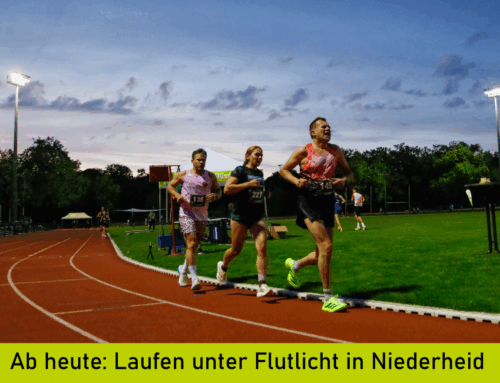 Laufen unter Flutlicht im Sportpark Niederheid