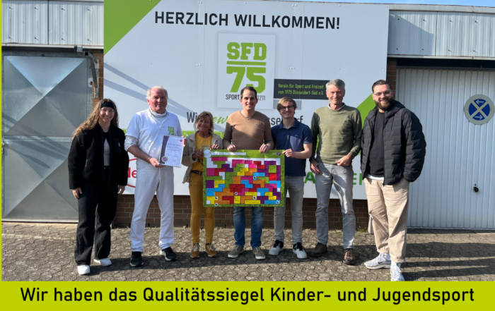 Der Vorstand wurde mit dem Qualitätssiegel Kinder- und Jugendsport ausgezeichnet