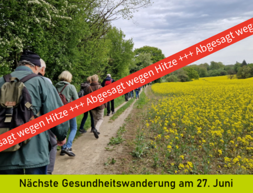 Gesundheitswanderung wegen Hitze abgesagt