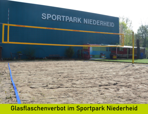 Glasverbot im Sportpark Niederheid