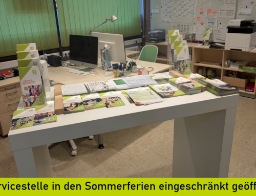 Servicestelle in den Sommerferien eingeschränkt geöffnet