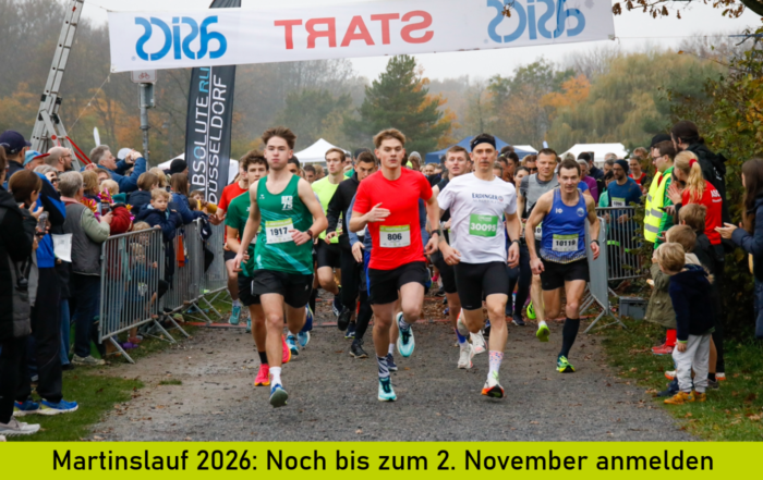 Der MArtinslauf 2026 findet am 8. November am Unterbacher See statt.